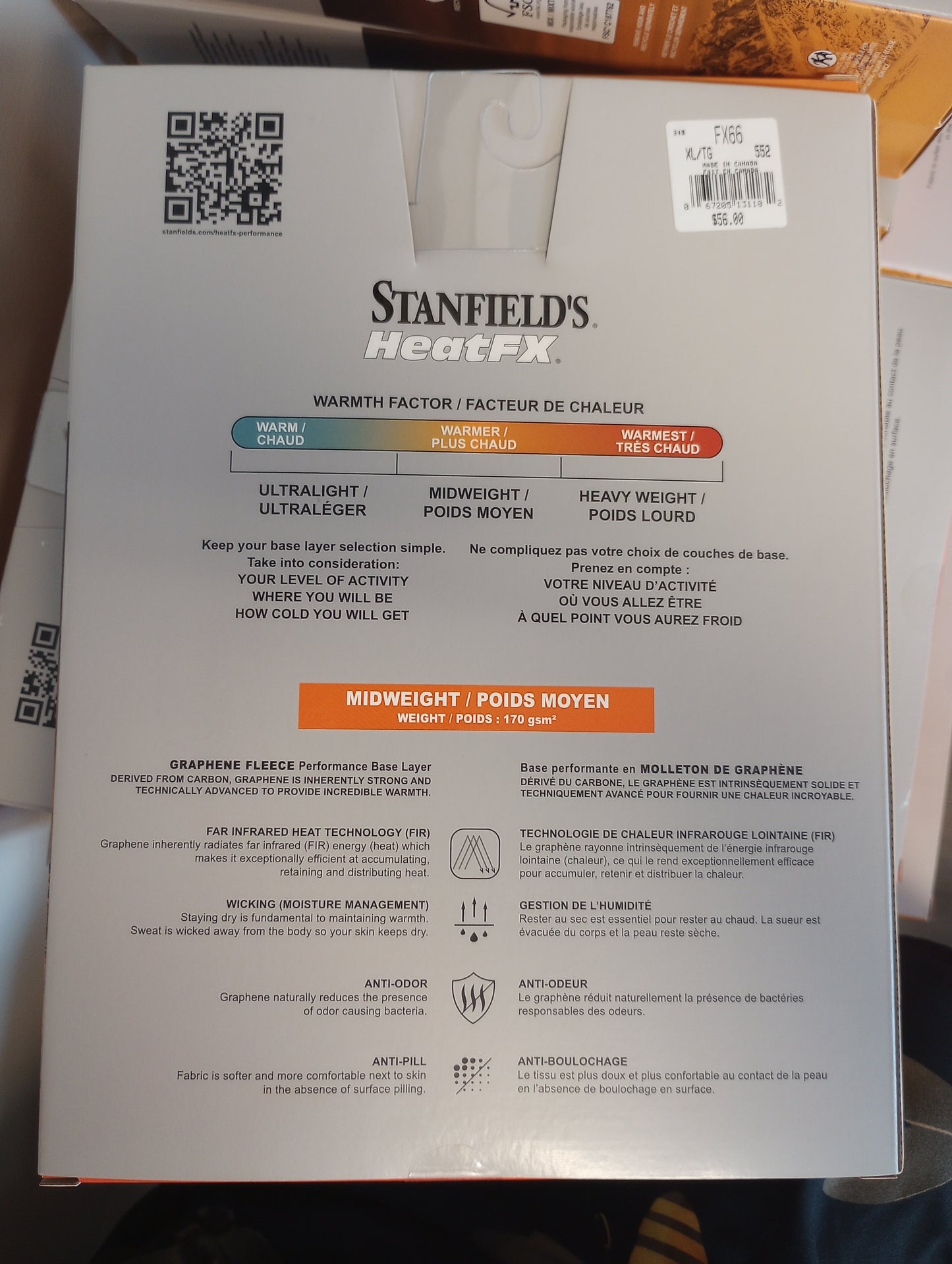 HeatFX Bottom Midweight Performance Base Layer Bottoms - Stanfield's