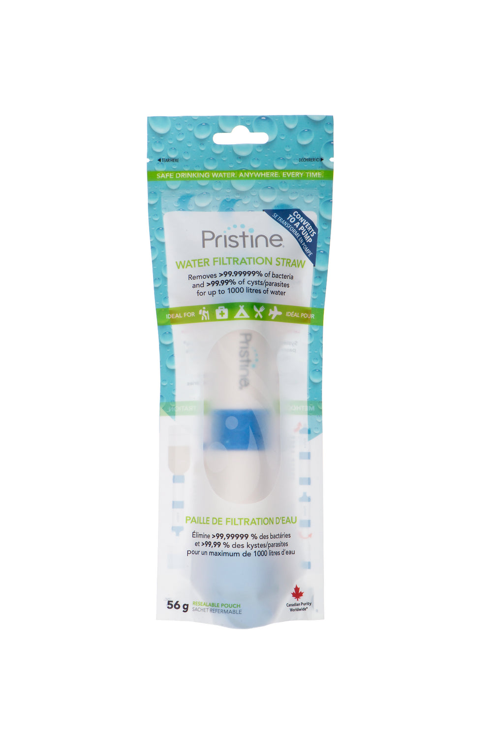 Pristine Water Filtration Straw