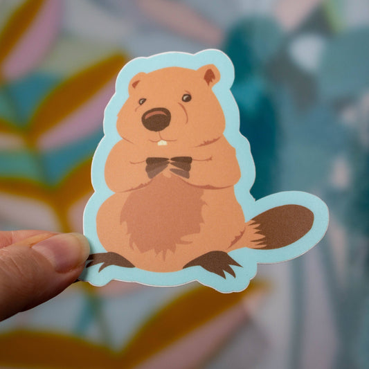 Beaver Vinyl Sticker 3 inch tall