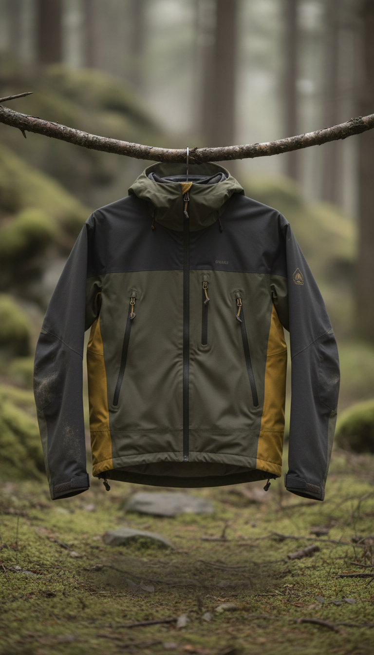 Waterproof technical hiking jacket