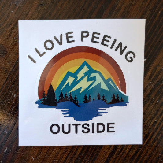 I Love Peeing Outside - Sticker