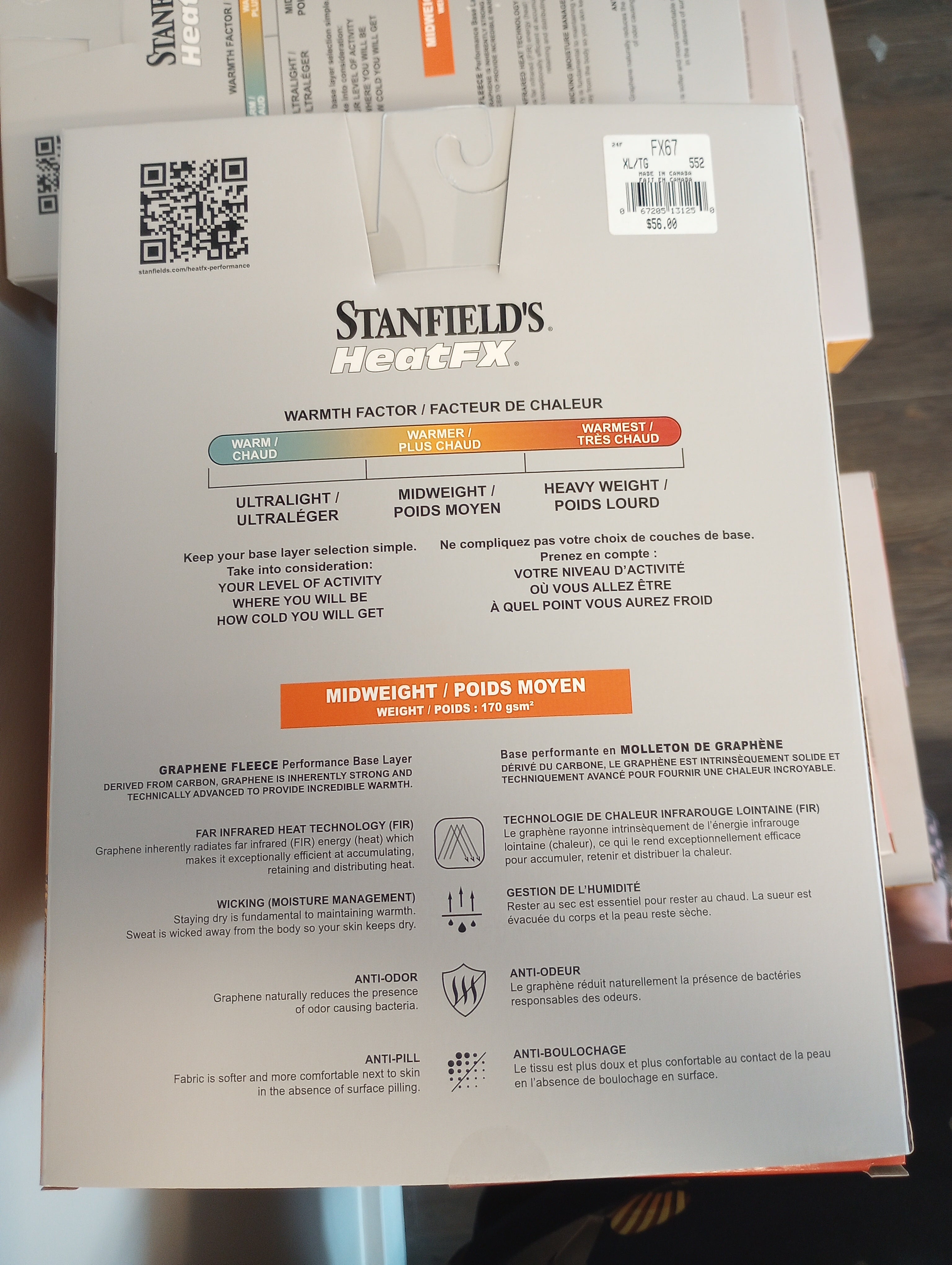 HeatFX Top Midweight Performance Base Layer Top - Stanfield's