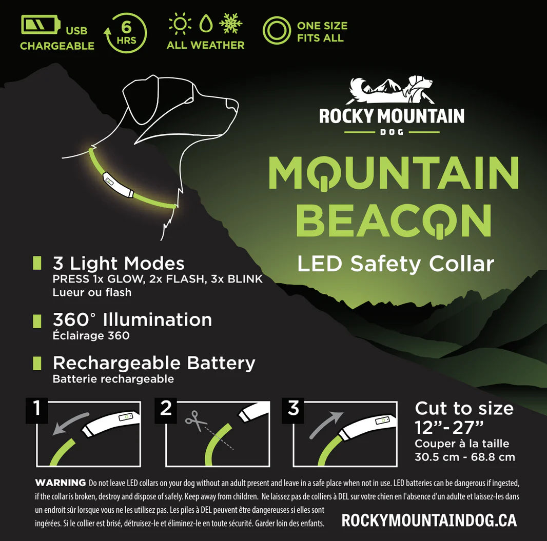 LED Dog Safety Collar - Rocky Mountain